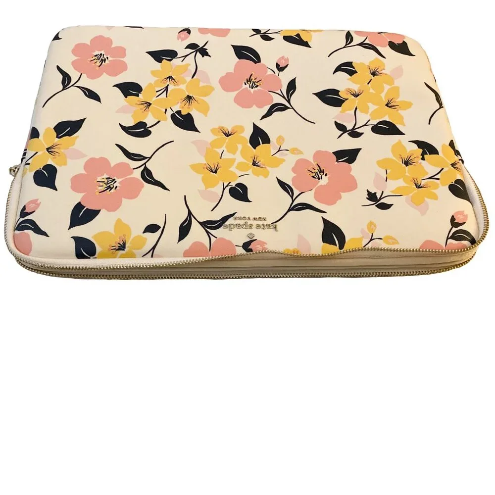 KATE SPADE New York Staci Lily Blooms Universal Laptop Sleeve 15